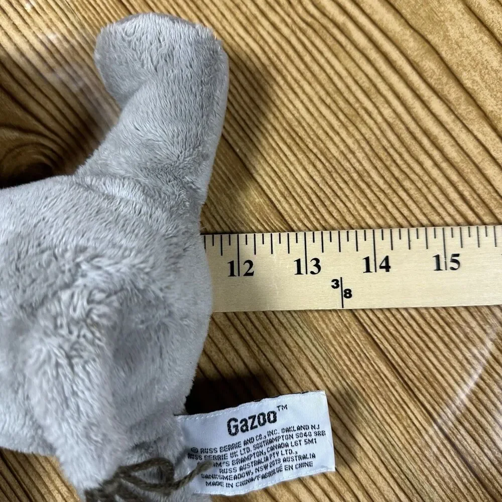 Russ Little Peepers Plush Elephant Grey Russ Berrie Gazoo Big Blue Eyes 12